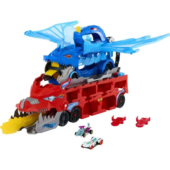 Hot Wheels Ultimate Dual Dragon Hauler - 2 biler i é
