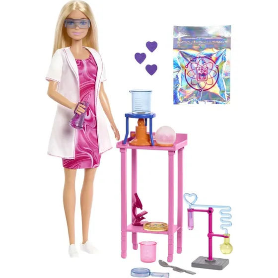 Barbie Deluxe Videnskabskvinde Dukkesæt med Laboratorie og Tilbehør – 3+ år