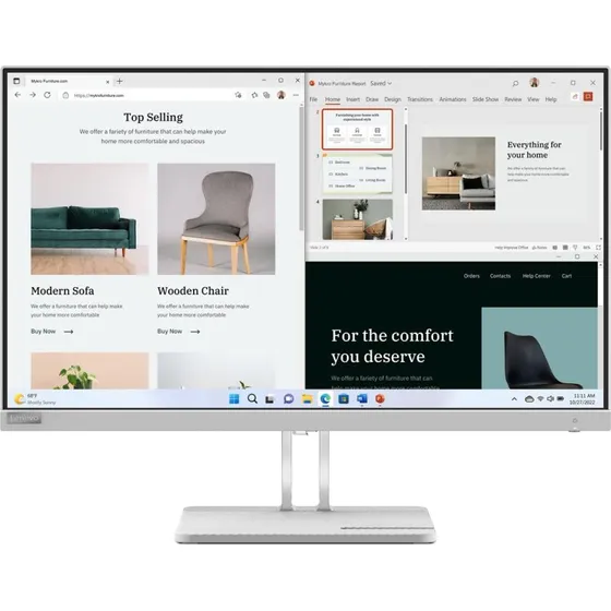 Lenovo L27e-40 27" FHD Grå Skærm, 100Hz