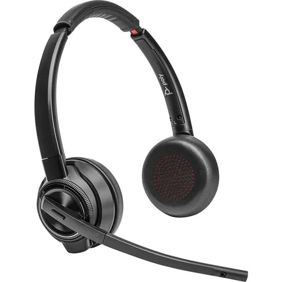 HP Poly Savi 8420 Office Stereo DECT Headset, sort, Teams-certificeret