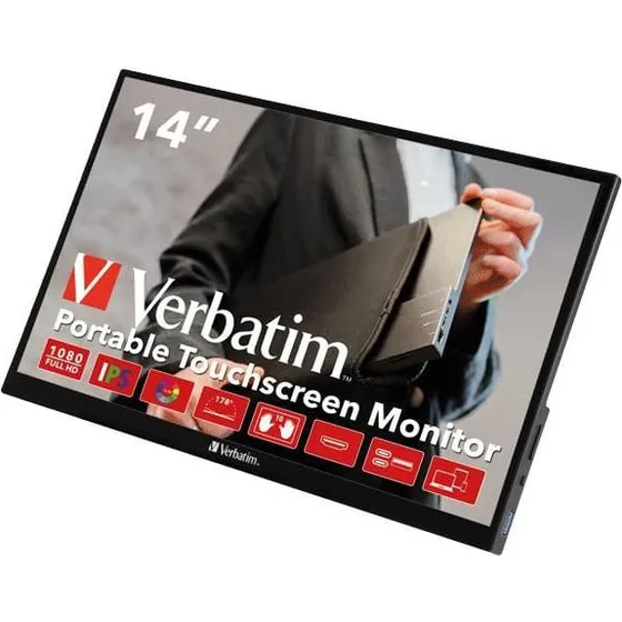 Verbatim PMT-14 14'' Touchscreen Monitor Full HD 1080p
