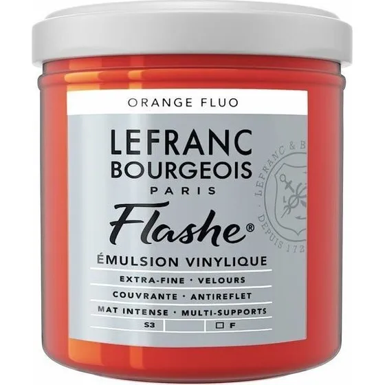 Lefranc & Bourgeois Fluorescent Light Orange 125 ml Akrylmaling