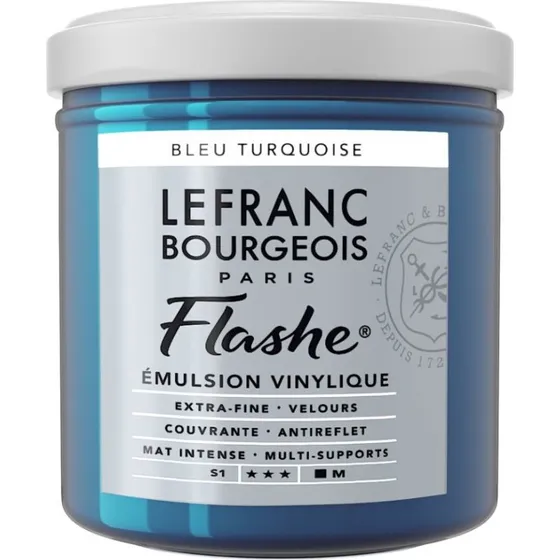 Lefranc & Bourgeois Flashe Akryl Turquoise Blue 125 ml