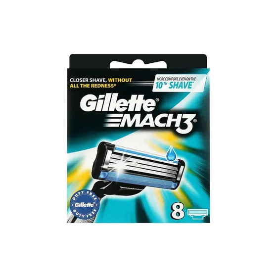 Gillette Mach3 Udskiftelige Hoveder, 8 stk