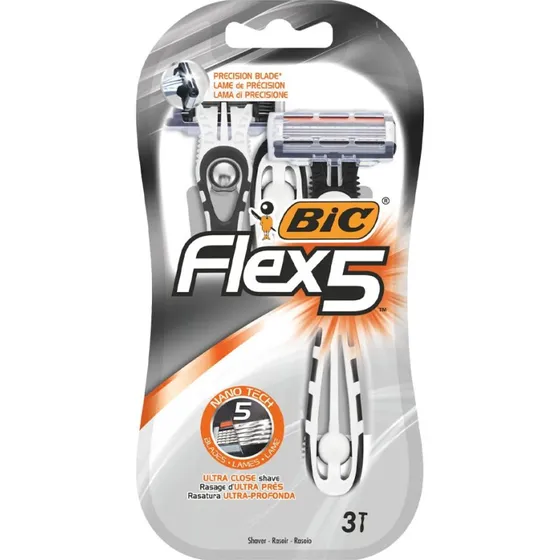 Bic Flex 5 Engangsskraber 3 stk.