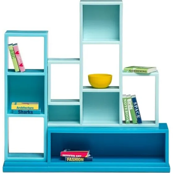 Lundby Boghyldesæt – 10 bøger, frugtskål & bogreol