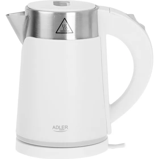 Adler AD1372 Elkedel 0,6 liter, 800W, Hvid