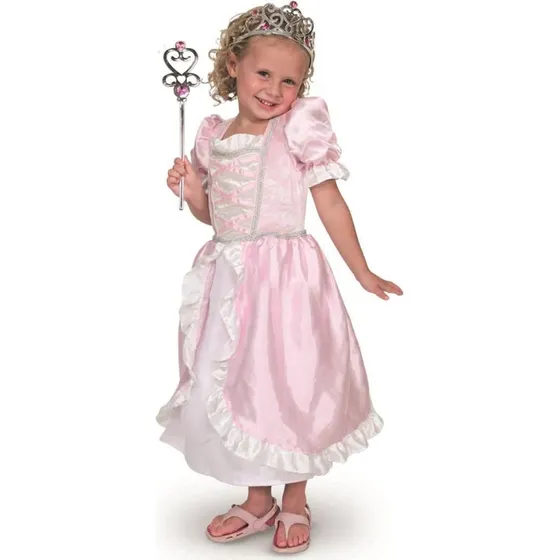 Melissa & Doug Prinsessekostume med kjole, krone og tryllestav