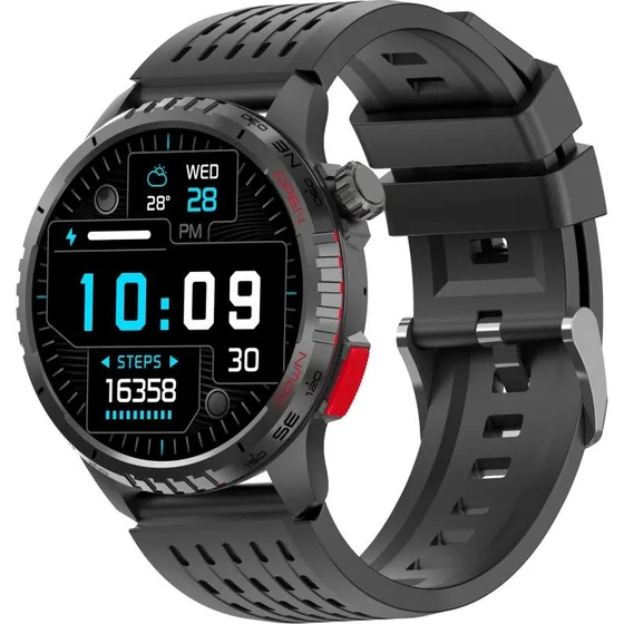 Denver SWG-345B Smartwatch, Sort, 1,43" AMOLED med GPS, Puls- og Blodtrykssensor