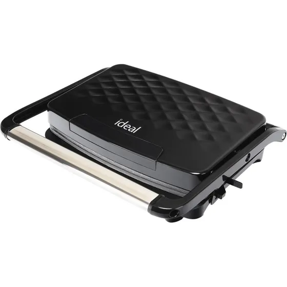 IDEAL IK1700 elektrisk kontaktgrill 2000 W, sort/rustfrit stål