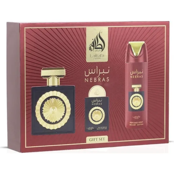 Lattafa Nebras EDP 100 ml + 20 ml + Deospray 200 ml Giftset