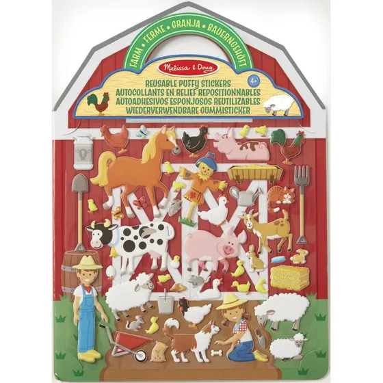 Melissa & Doug Genanvendelige Puffy Klistermærker - Bondegård