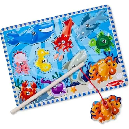 Melissa & Doug Magnetisk Fiskepuzzle 10 Pcs Træ