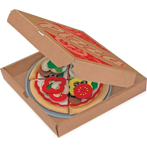 Melissa & Doug Felt Food Pizza Set – 42-del, 3+ år