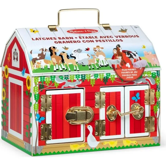 Melissa & Doug Træstald med Låse – Aktivitetslegetøj 3+