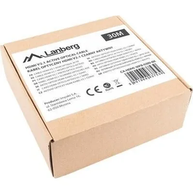 Lanberg HDMI-kabel 2.1 30 m AOC, 8K, sort