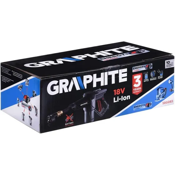 Graphite 58G083 Højtryksrenser 18V, Grå, Batteridrevet