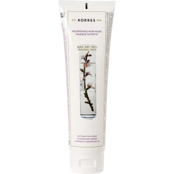 Korres Almond Oil + Linseed Hårmaske til tørt og beskadiget hår, 125 ml