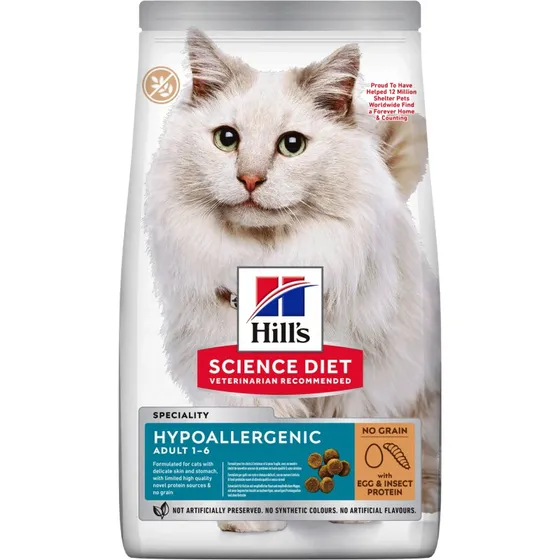 Hill's Science Plan Hypoallergenic Adult kattemad – Æg & Insekt