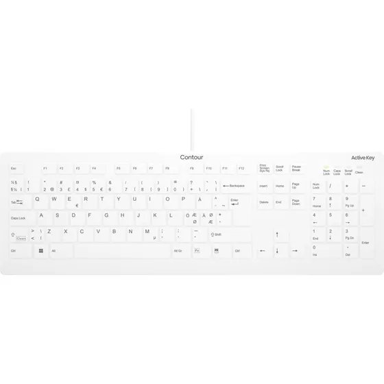 Cherry AK-C8112 Hygiejne Tastatur – Hvid, Vandtæt, Full Size