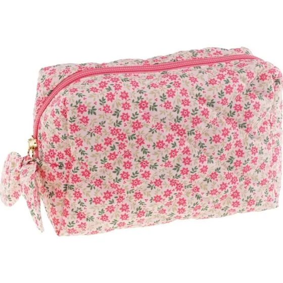 Tinka Toilettaske Rosa med Blomster