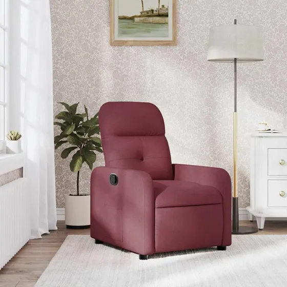 vidaXL Lænestol Stof Vinrød - Manuel Recliner