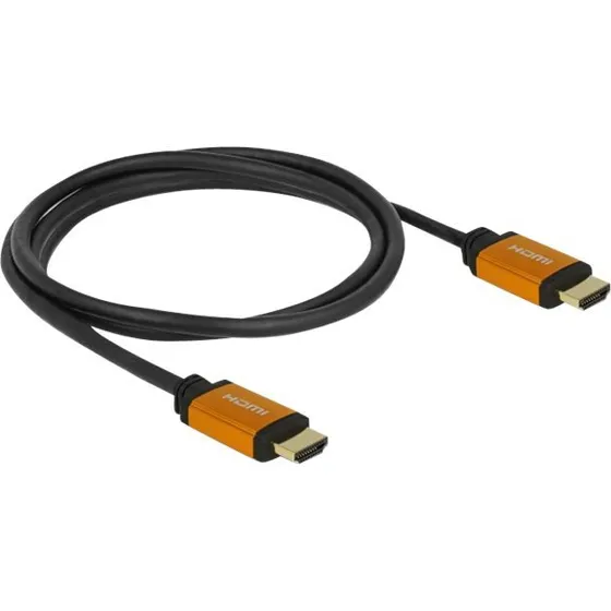 Delock HDMI-kabel 1,5 m sort guld 8K