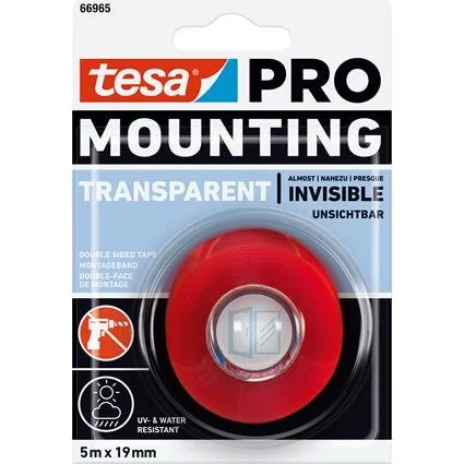 tesa PRO Mounting Transparent 19 mm, 5 m