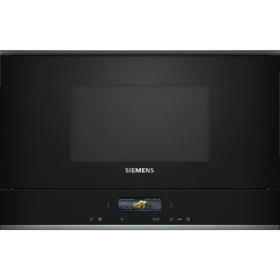 Siemens iQ700 BF722R1B1 Mikrobølgeovn, 21 liter, sort/rustfrit stål