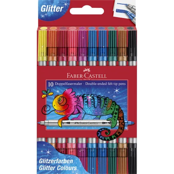 Faber-Castell Dobbeltspids Glitter Tusser 20 Farver