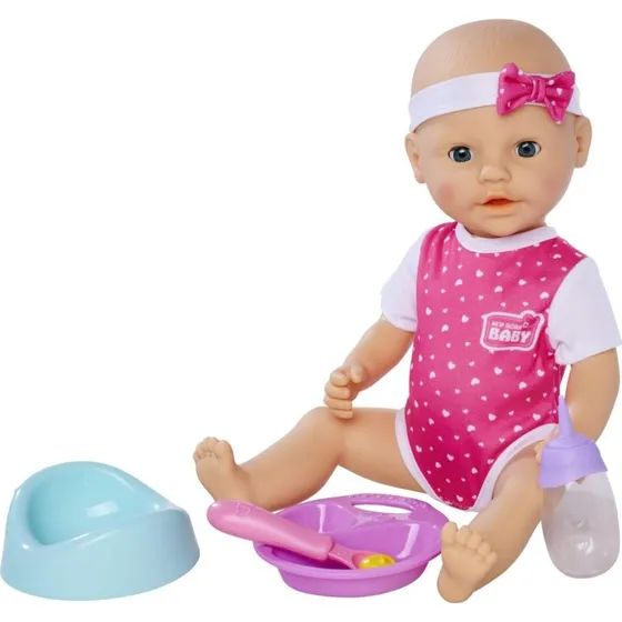 Simba New Born Baby - Sulten Dukke 38 cm med Tilbehør