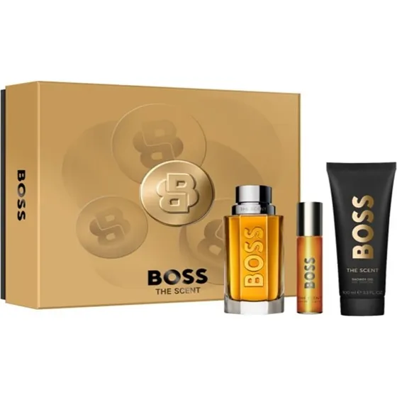 Hugo Boss The Scent EDT 100 ml + 10 ml + Showergel 100 ml - Giftset