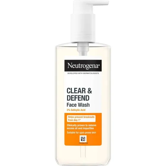 Neutrogena Clear & Defend 2% Salicylsyre Ansigtrens 200 ml