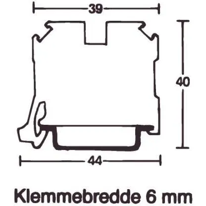SAK 2,5/35 PA Gennemgangsklemme 2,5mm²/35mm² beige