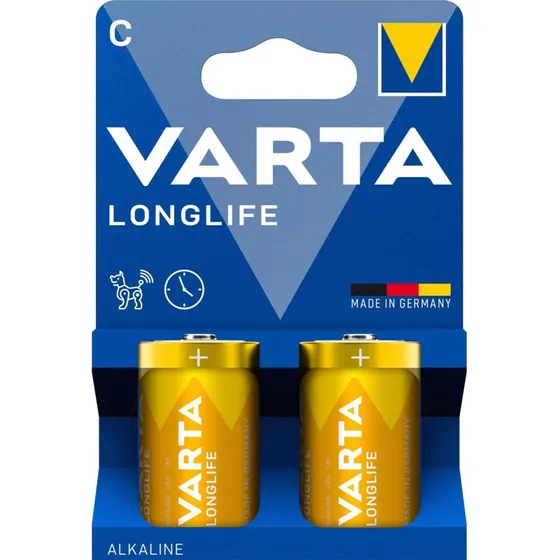 Varta Longlife C Batterier 2-pack – Langvarig kraft, 10 års holdbarhed