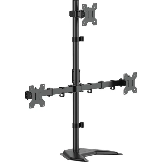 LogiLink Trippel Monitorfod 17-32" Svart, Justerbar