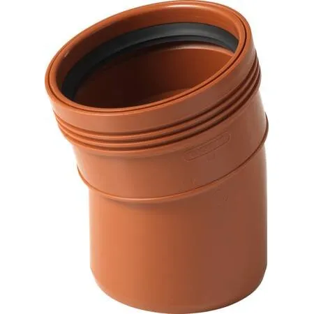 PVC Kloak Bøjning Ø160 mm 15 Grader