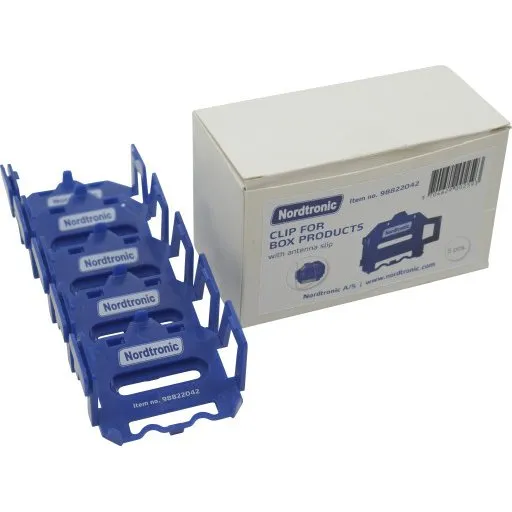 Nordtronic Clips til Box, 5 stk, DIN-skinnemontering