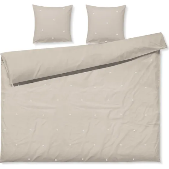 JUNA Daisy sand dobbelt sengetøj 200x220 cm – 100% økologisk bomuld