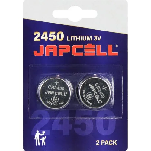 Japcell CR2450 Lithium Batterier, 2 stk.