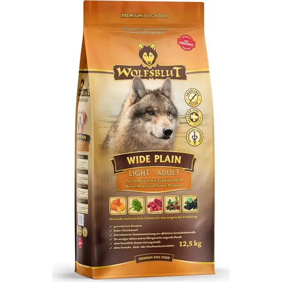 Wolfsblut Wide Plain Light Hest med søde kartofler, 12,5 kg