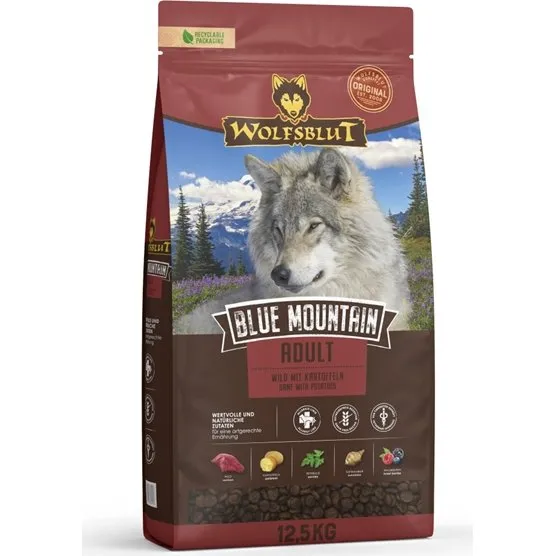 Wolfsblut Blue Mountain Adult med råvildt, 12.5 kg