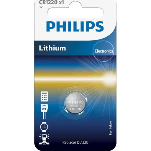 Philips CR1220 Lithium Knapcellebatteri