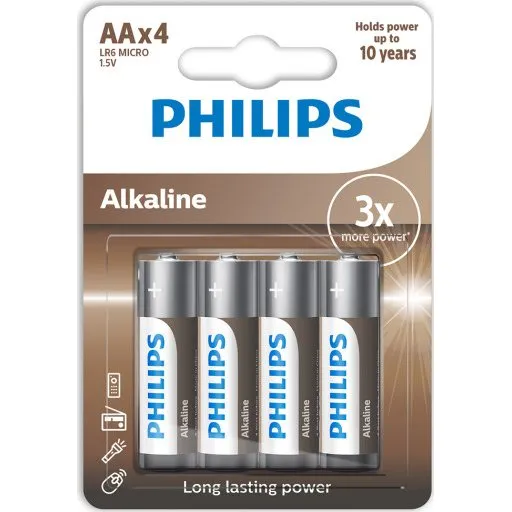Philips Tech Alkaline AA batterier 12 stk