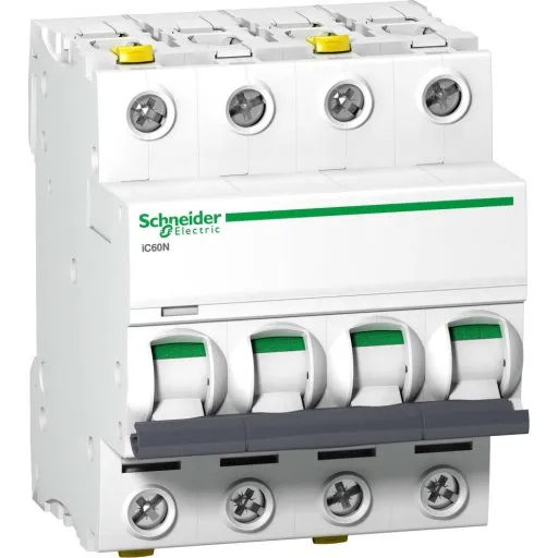 Schneider Electric iC60N 4P 13A C-karakteristik Hvid