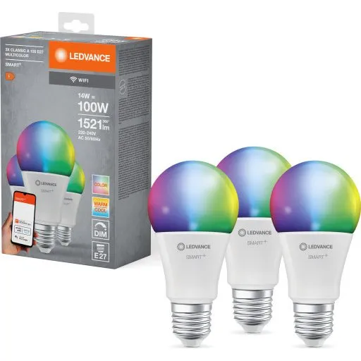 Ledvance Smart+ Wifi E27 14W 2700K-6500K 3-pak