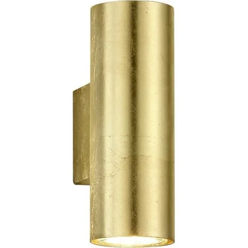 Trio Lighting Cleo Væglampe, Cylinder, Guldfarvet