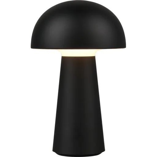 Trio Lighting Lennon genopladelig bordlampe, sort