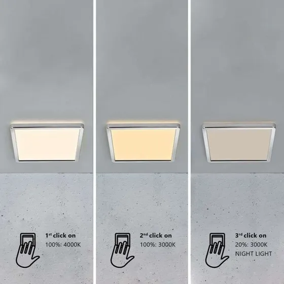 Nordlux Oja 29 Square Loftlampe 3000/4000K Hvid, Justerbar Lysfarve