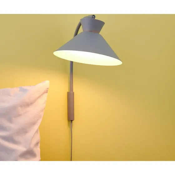 Nordlux Dial Væglampe Grey – Skandinavisk Metalvæg, Én Lyskilde